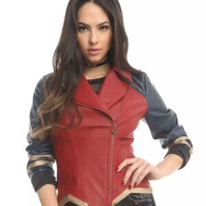 Her Universe DC Comics Wonder Woman Armor Faux Leather Jacket